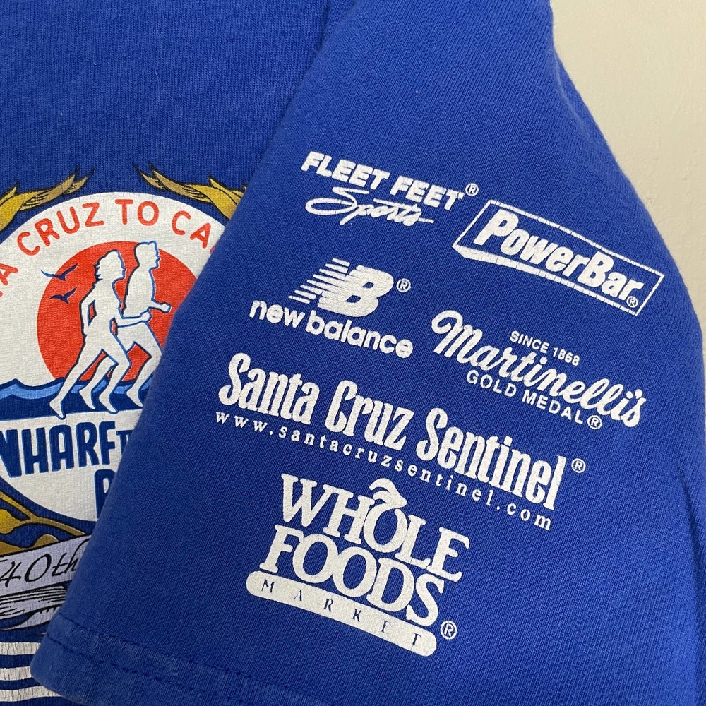 Santa Cruz Wharf to Wharf Race 2012 Running Graphic Shirt Crew Neck Short Sleeve - Picture 5 of 7